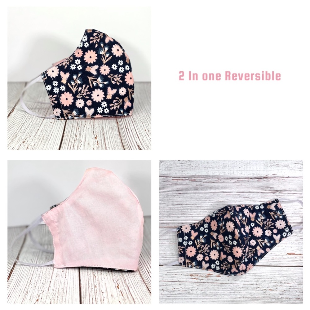 Face mask Fabric Floral Revesible